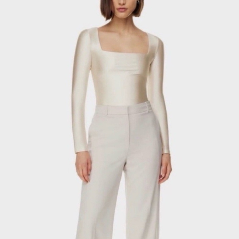New with Tags - Babaton Satinette Long Sleeve Bodysuit